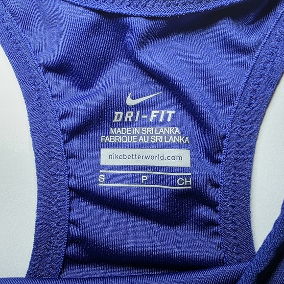 Nike Dri Fit Sports Bra Blue Sz S - Picture 3 of 5